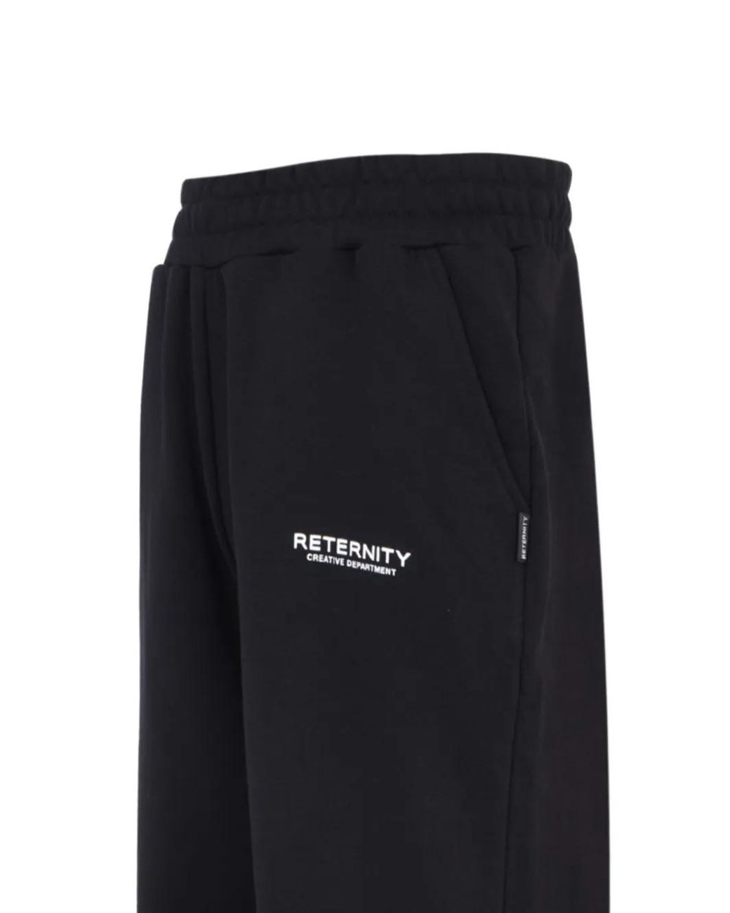 RETERNITY Black Logo-Detail Track Pants for men