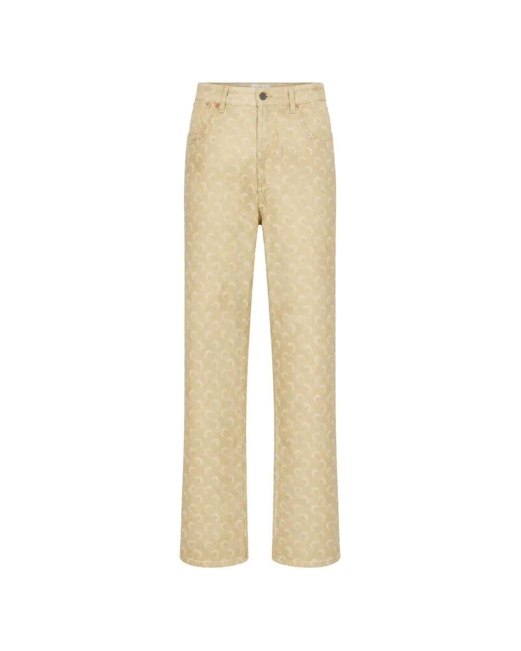 MARINE SERRE Natural Crescent Moon Straight Jeans for men