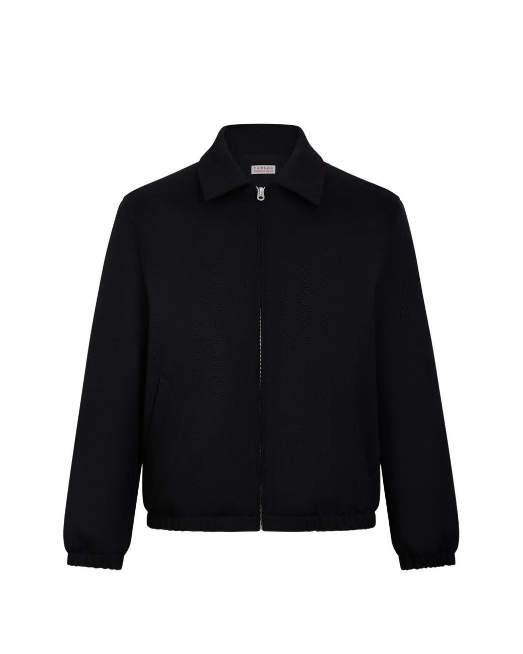 Fursac Black Veste Zippée À Col Italien for men