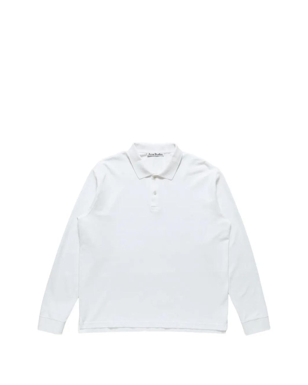 Polo Con Logo Estampado Acne de color White