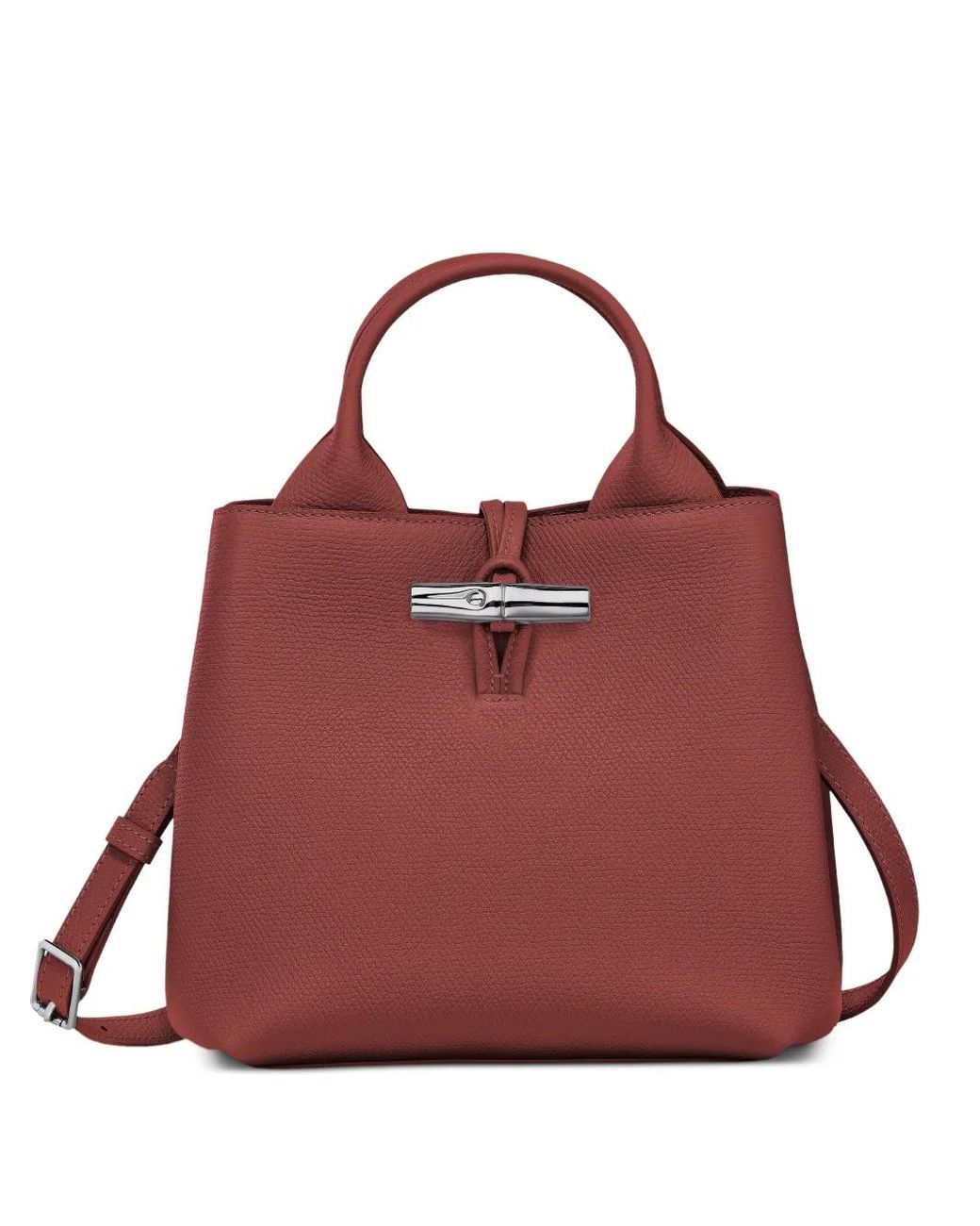 Longchamp Red S Le Roseau Leather Tote Bag