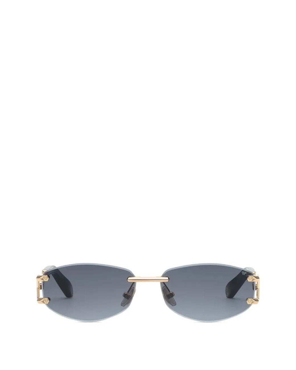 Philipp Plein Blue Rimless Sleek Sunglasses for men