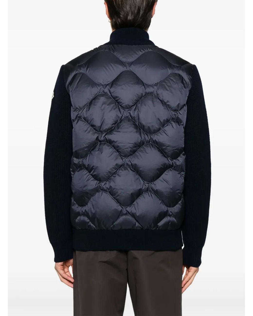 Moncler Blue Zip-Up Cardigan for men