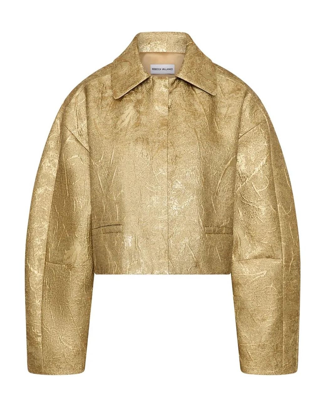 Rebecca Vallance Natural Solana Metallic-Effect Jacket