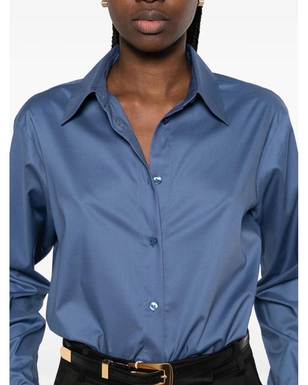 AYA MUSE Blue Telia Buttoned Shirt