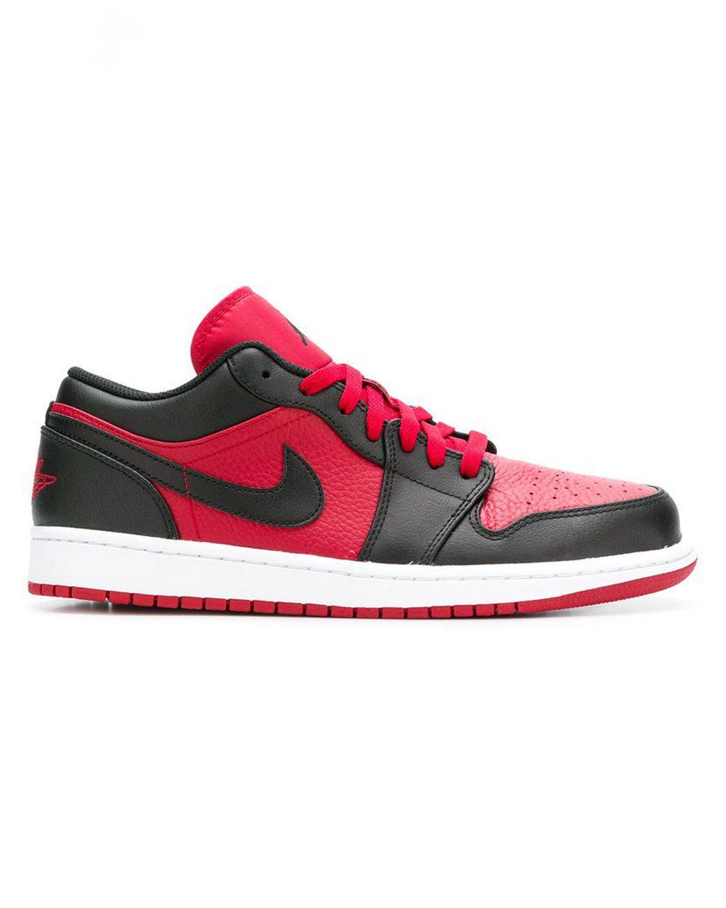 Nike Two-tone Lace Up Sneakers in Red for Men | Lyst
