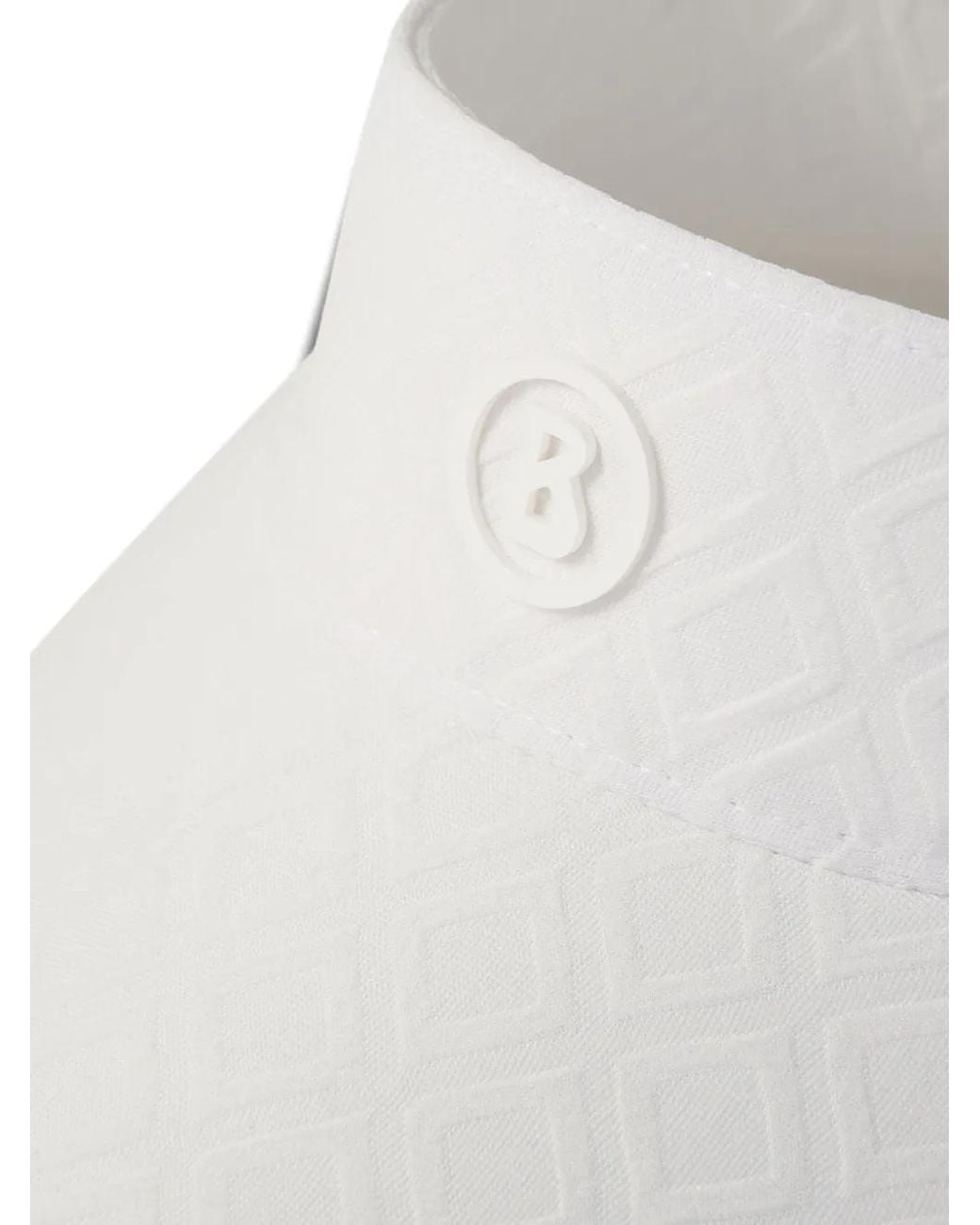 Bogner White Stacy Jacquard-Diamond Visor