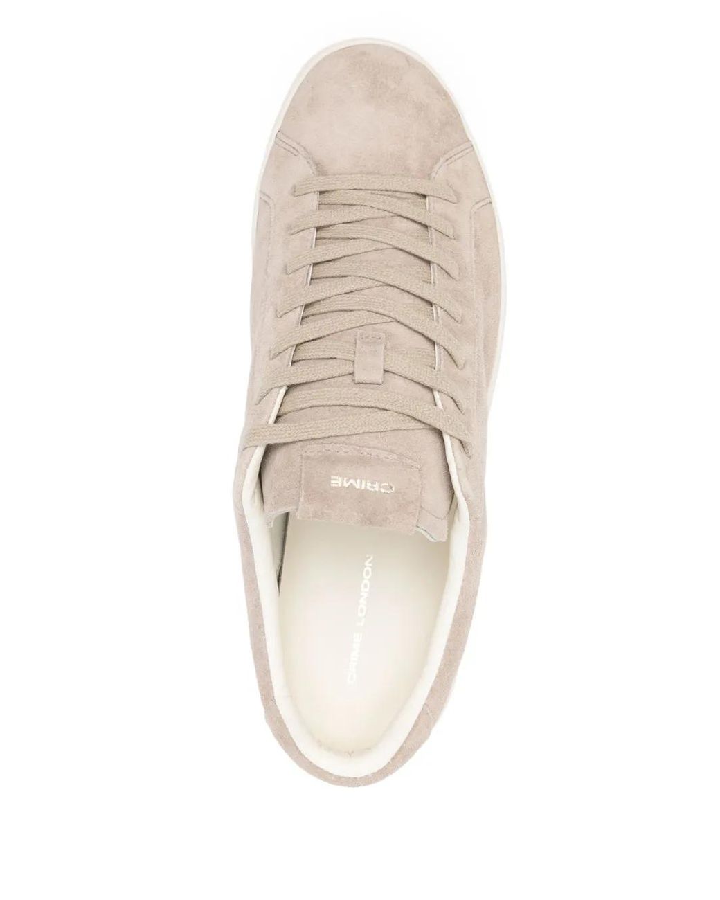 Crime London White Extralight Suede Sneakers for men
