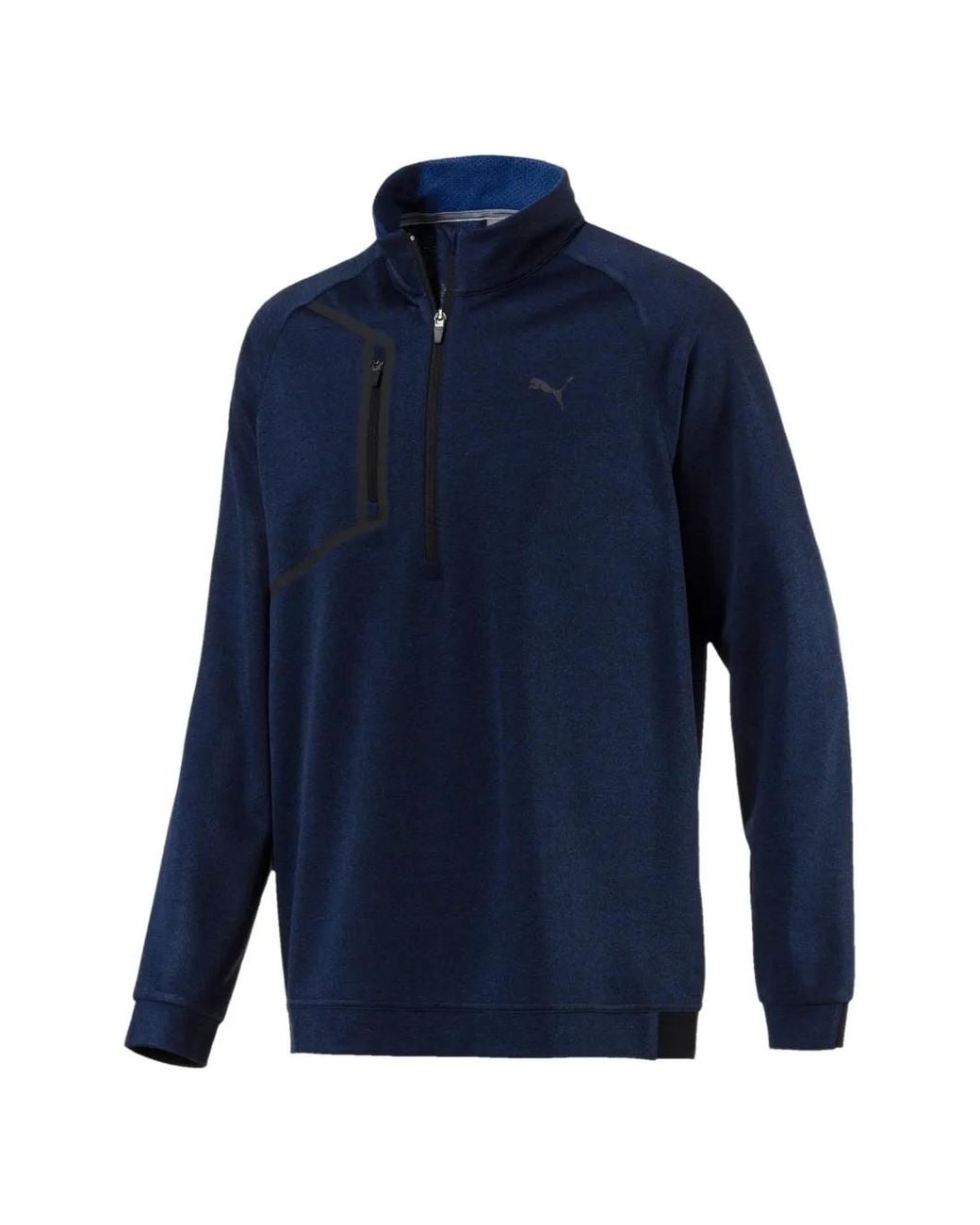 PUMA Blue Envoy Half-Zip T-Shirt for men