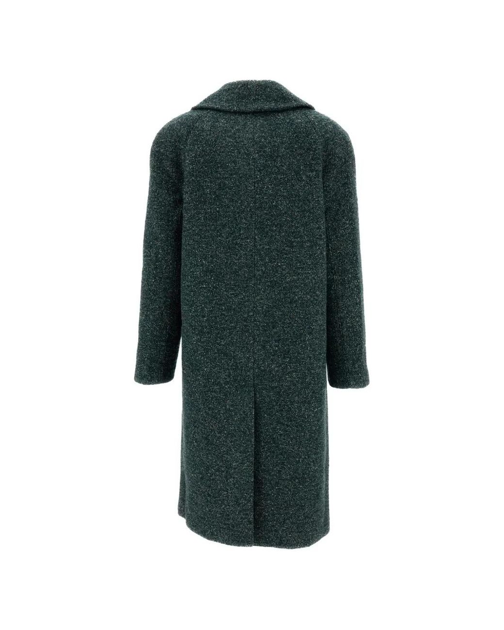 ShuShu/Tong Green Bouclé Single-Breasted Coat