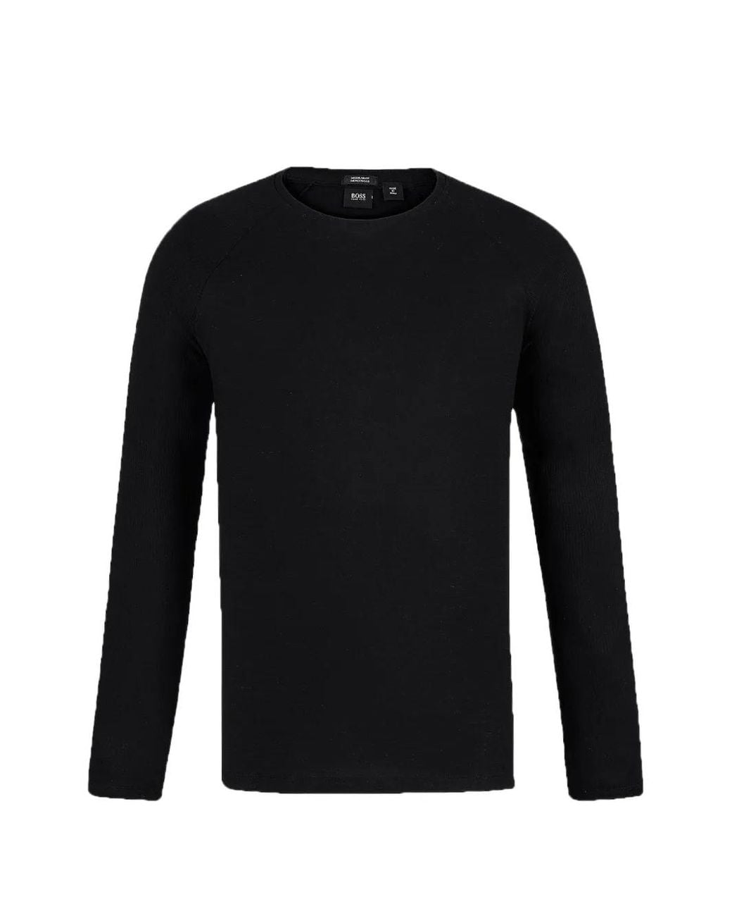 HUGO Black Long-Sleeve Sweater for men