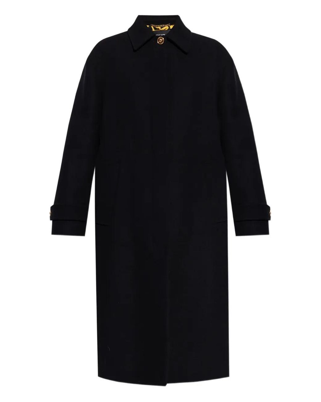 Versace Black Single-Breasted Coat