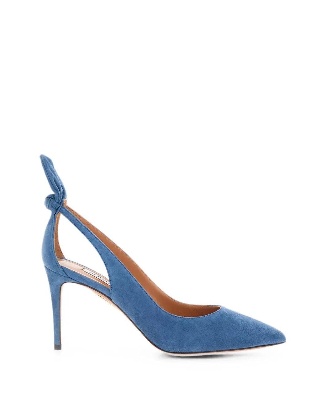 Aquazzura Blue Bow Tie Pumps 85