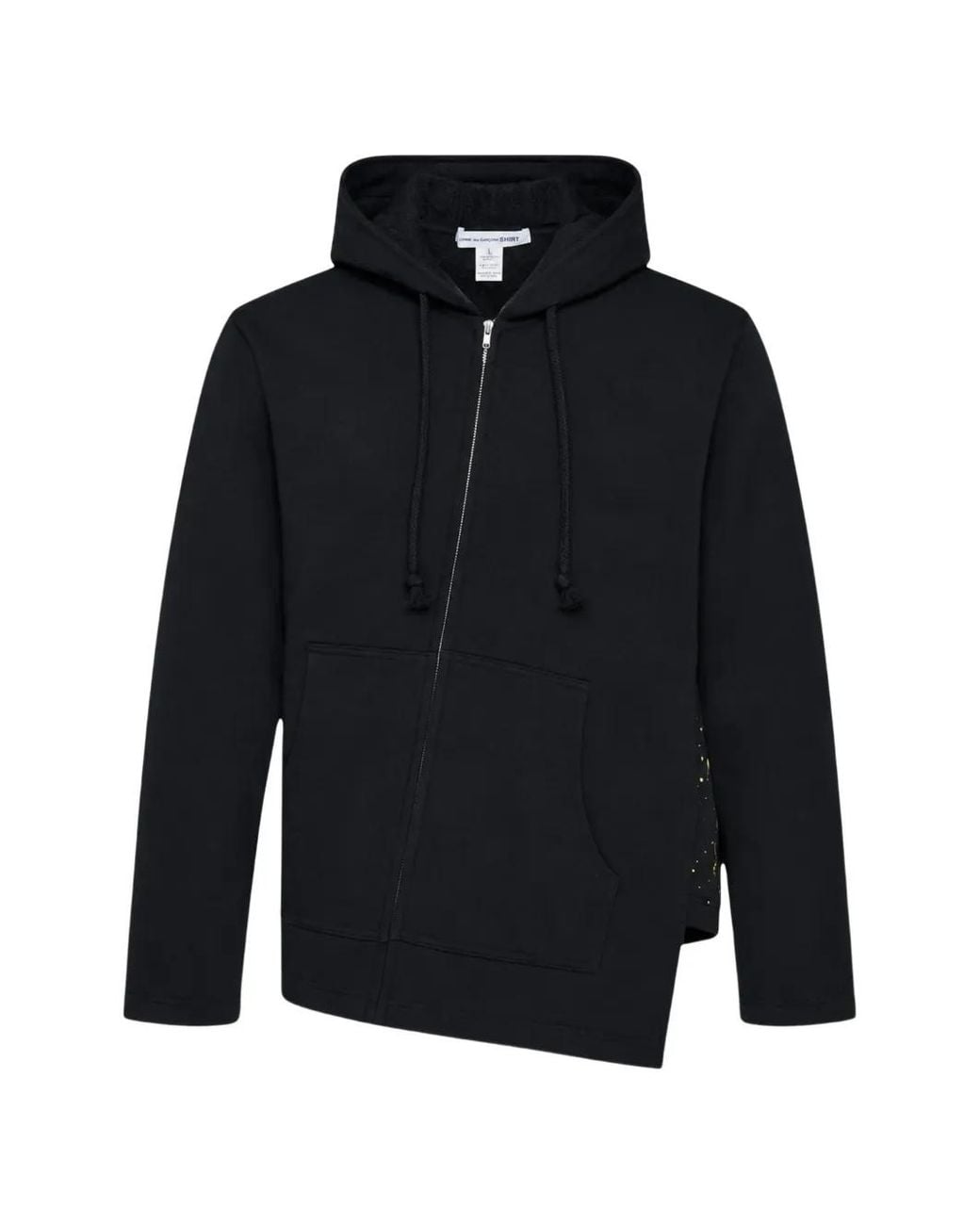 Comme des Garçons Blue Asymmetric Paint-Splatter Hoodie for men