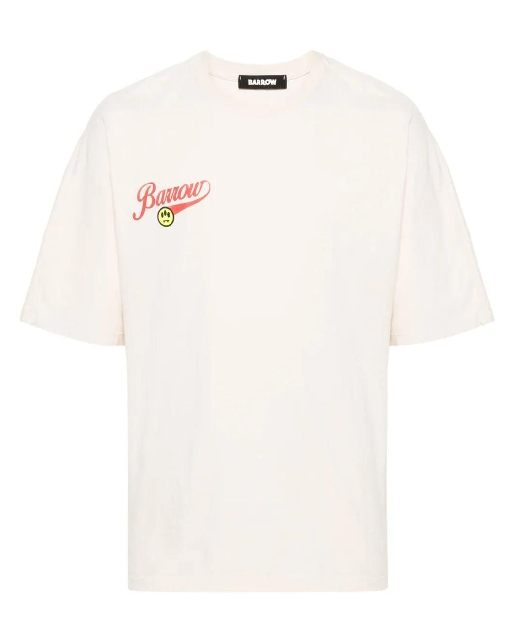 Barrow White Logo-Print Cotton T-Shirt