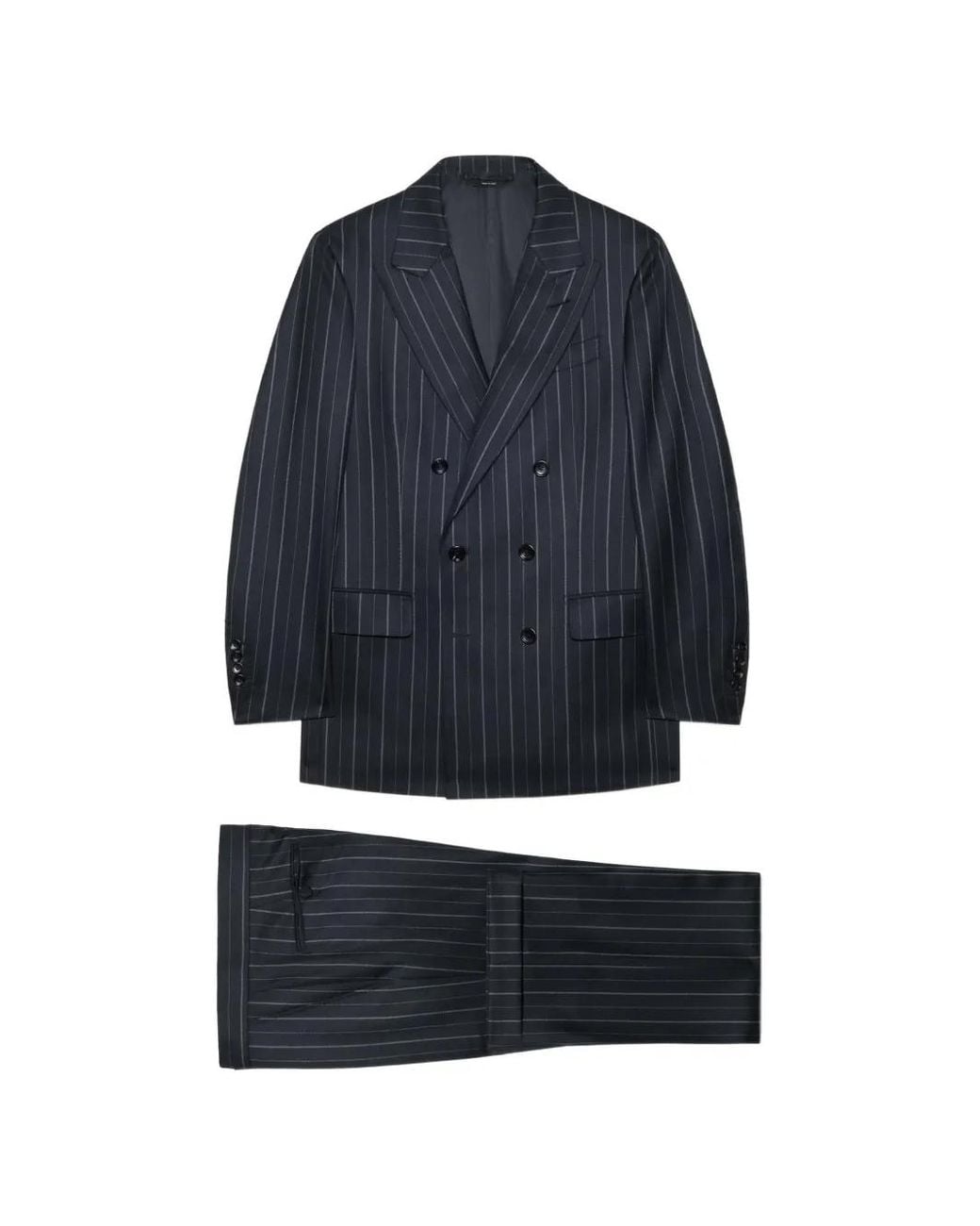 Tom Ford Blue Alternate Wool Stripe Suit for men