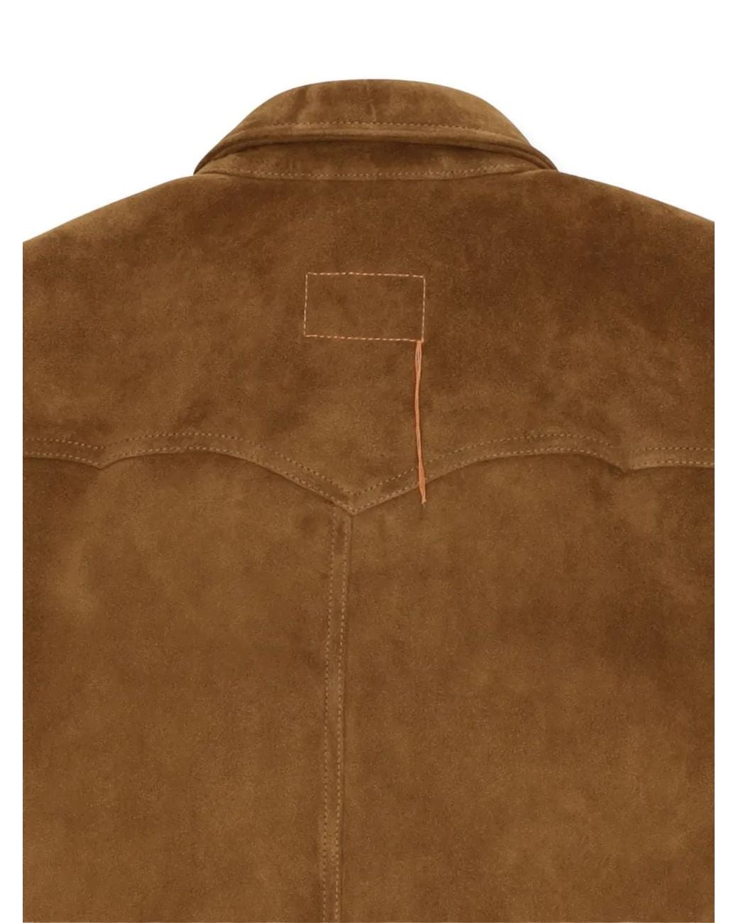 Fortela Brown Ranch Flap-Pocket Leather Jacket for men