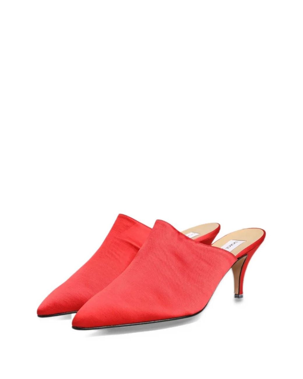 Dolce & Gabbana Red Point-Toe Heeled Mules