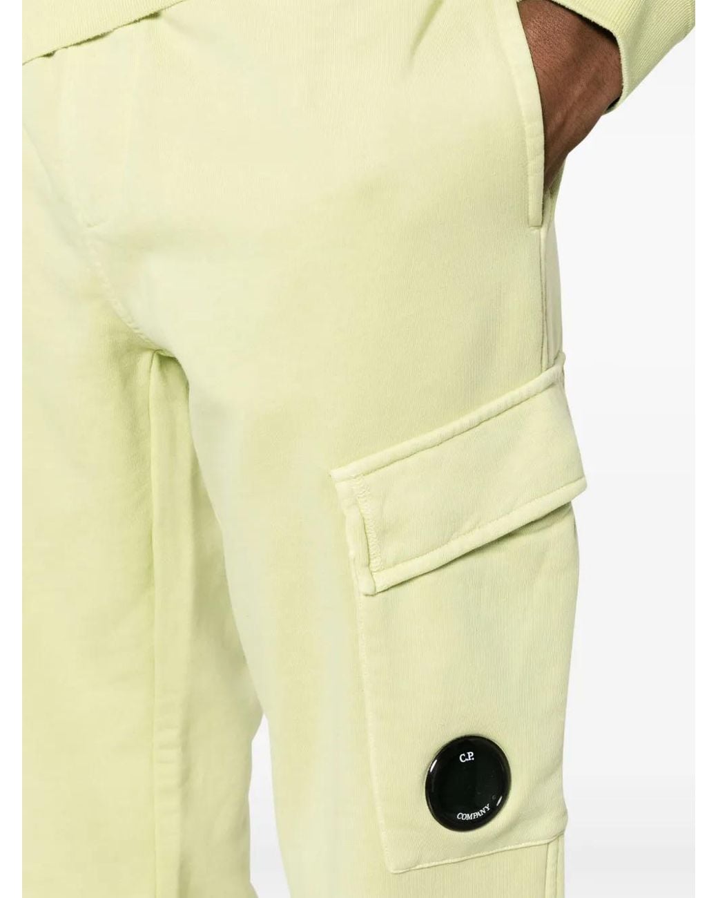 C P Company Yellow Lens-Detailed Cotton Track Pants for men