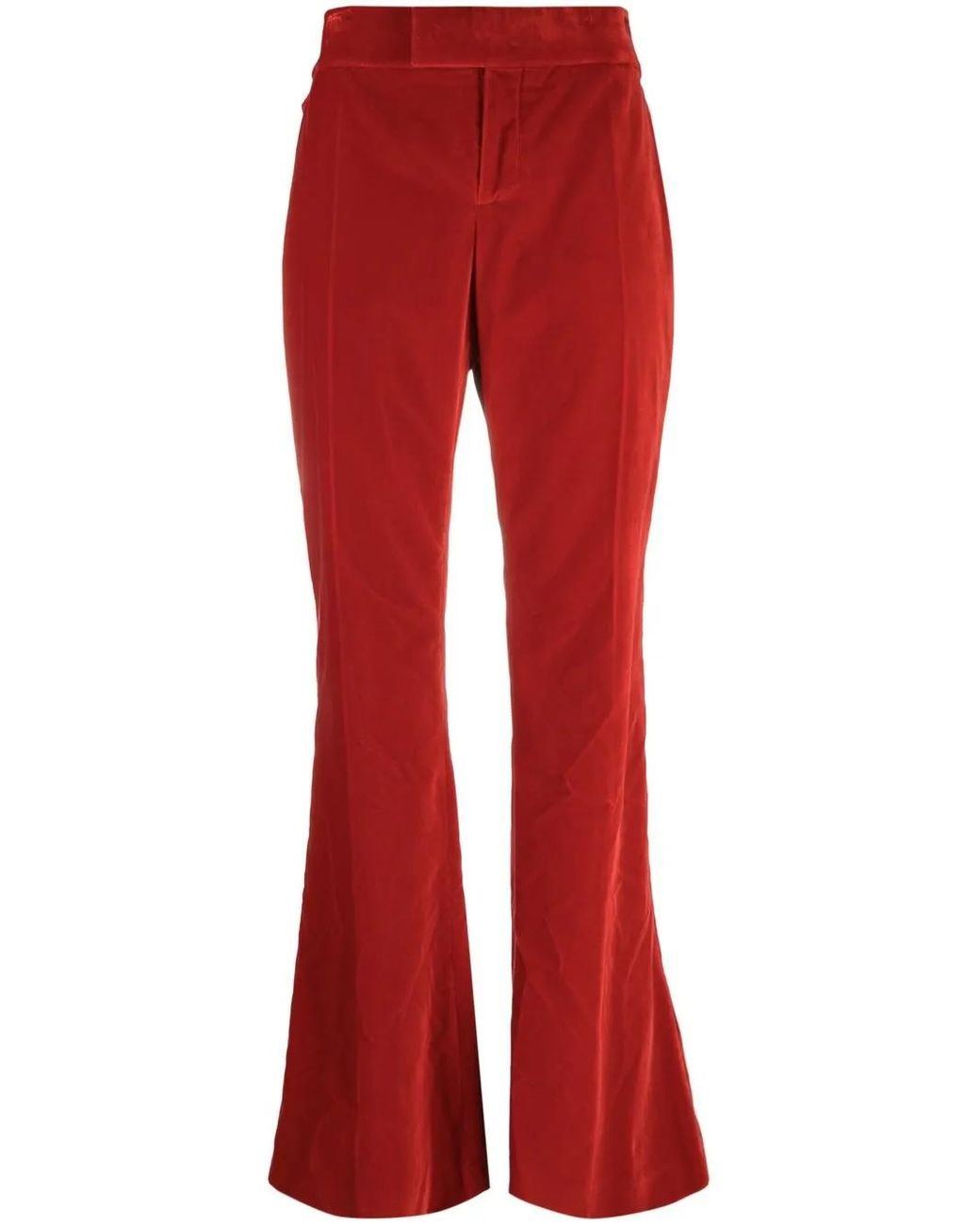 Tom Ford Red Velvet Bootcut Trousers