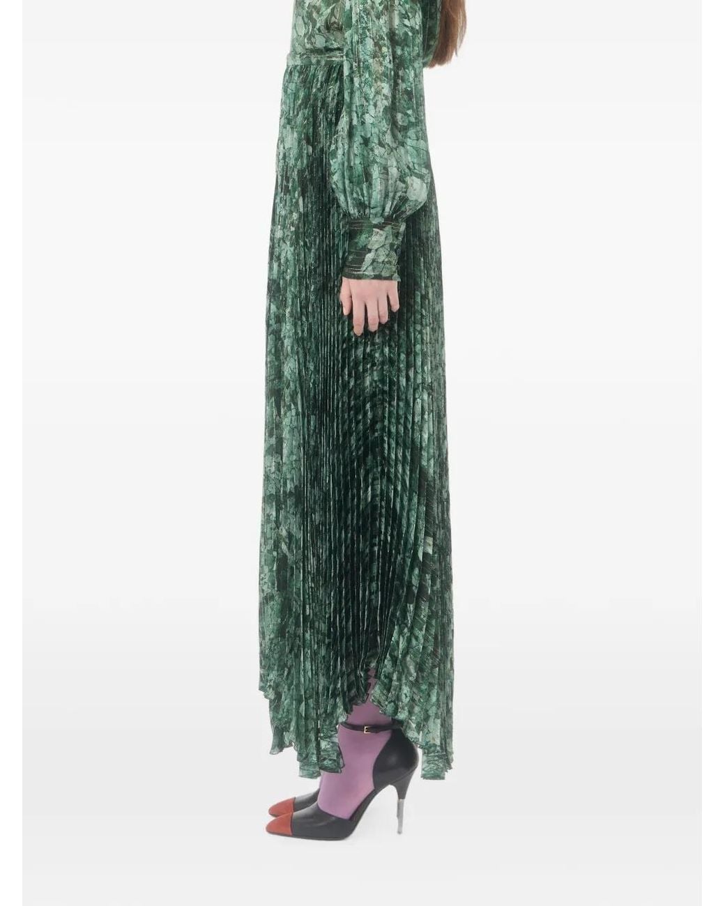 Valentino Garavani Green Long Skirt