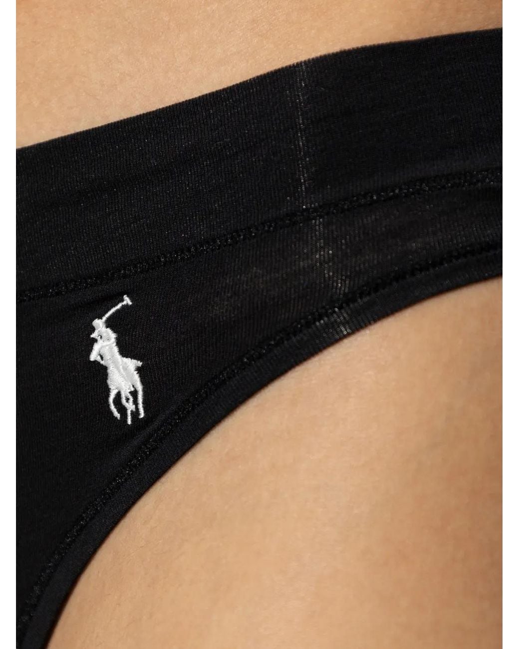 Polo Ralph Lauren Black Logo-Detail Cotton Briefs