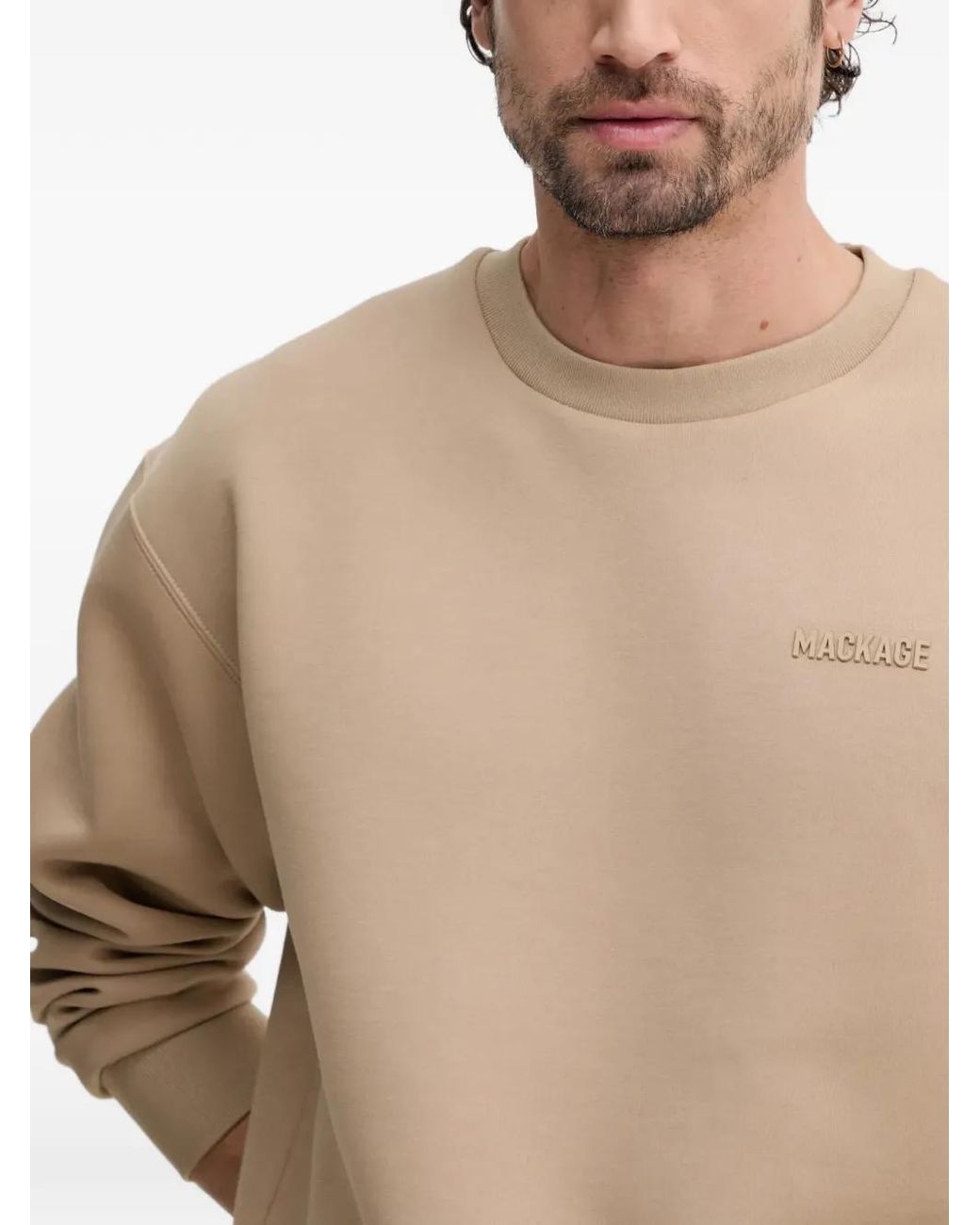 Mackage Natural Julian Logo Sweatshirt for men