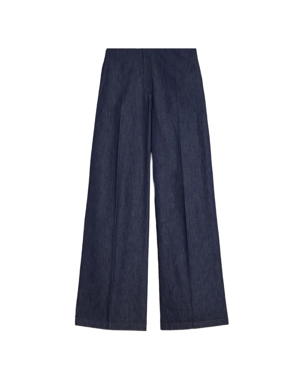 Jil Sander Blue Chambray Straight-Leg Trousers