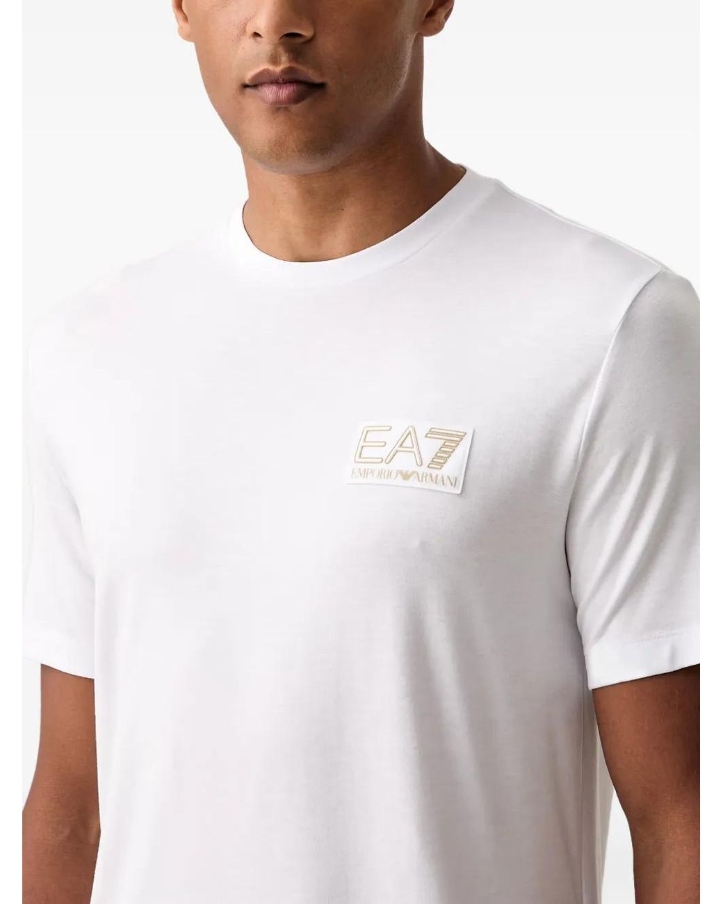 EA7 T-Shirt Met Logopatch in het White voor heren
