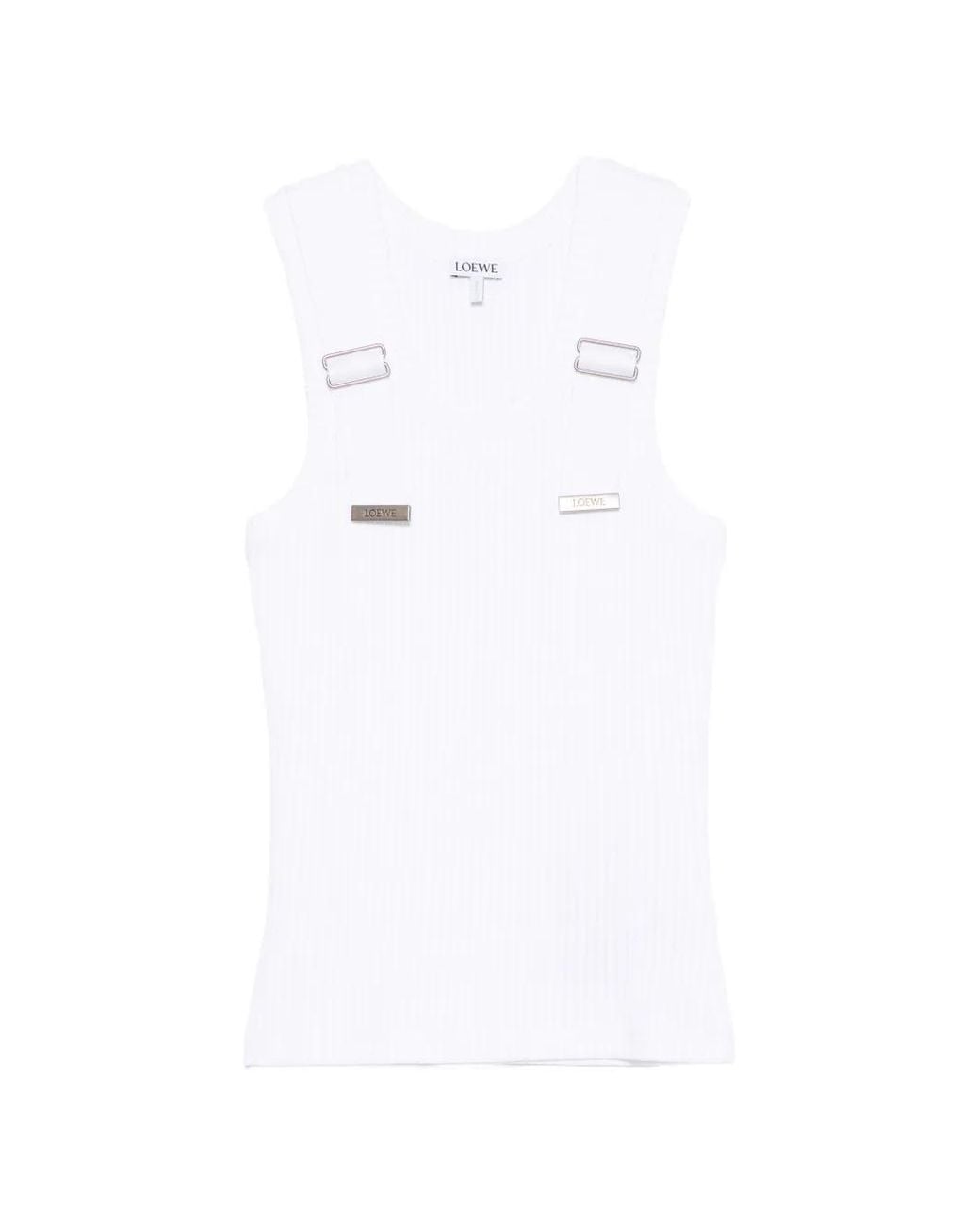 Loewe White Cotton Tank Top