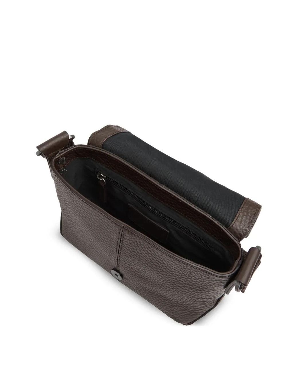 The Bridge Black Manfredi Leather Messenger Bag for men