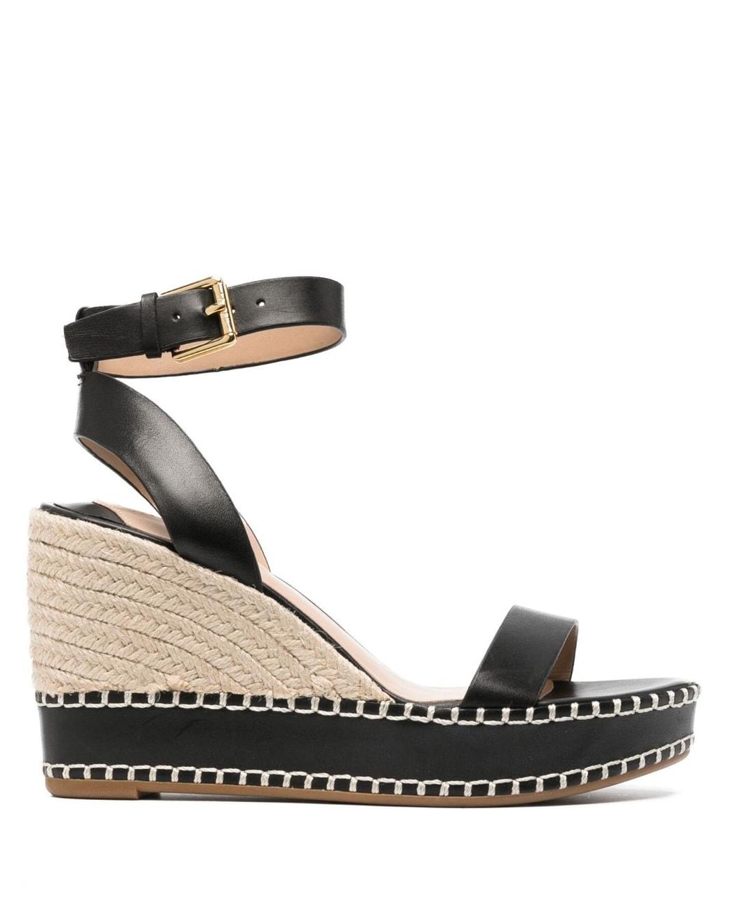 Lauren by Ralph Lauren Hilarie 100mm Wedge Espadrilles in Black Lyst UK