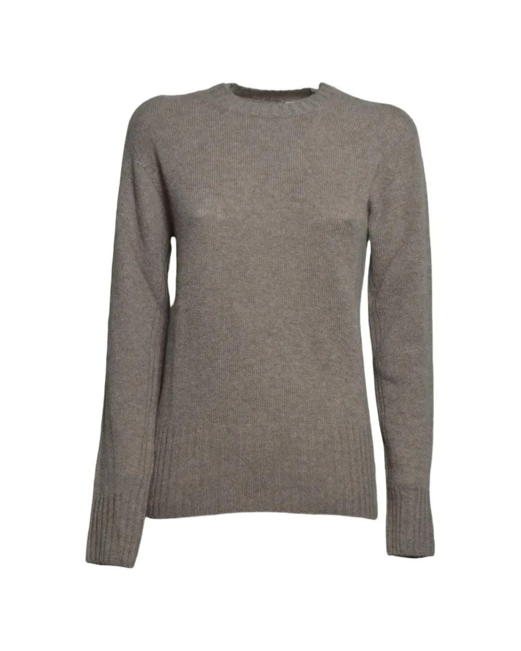 SOLOTRE Gray Cut-Out Back Sweater