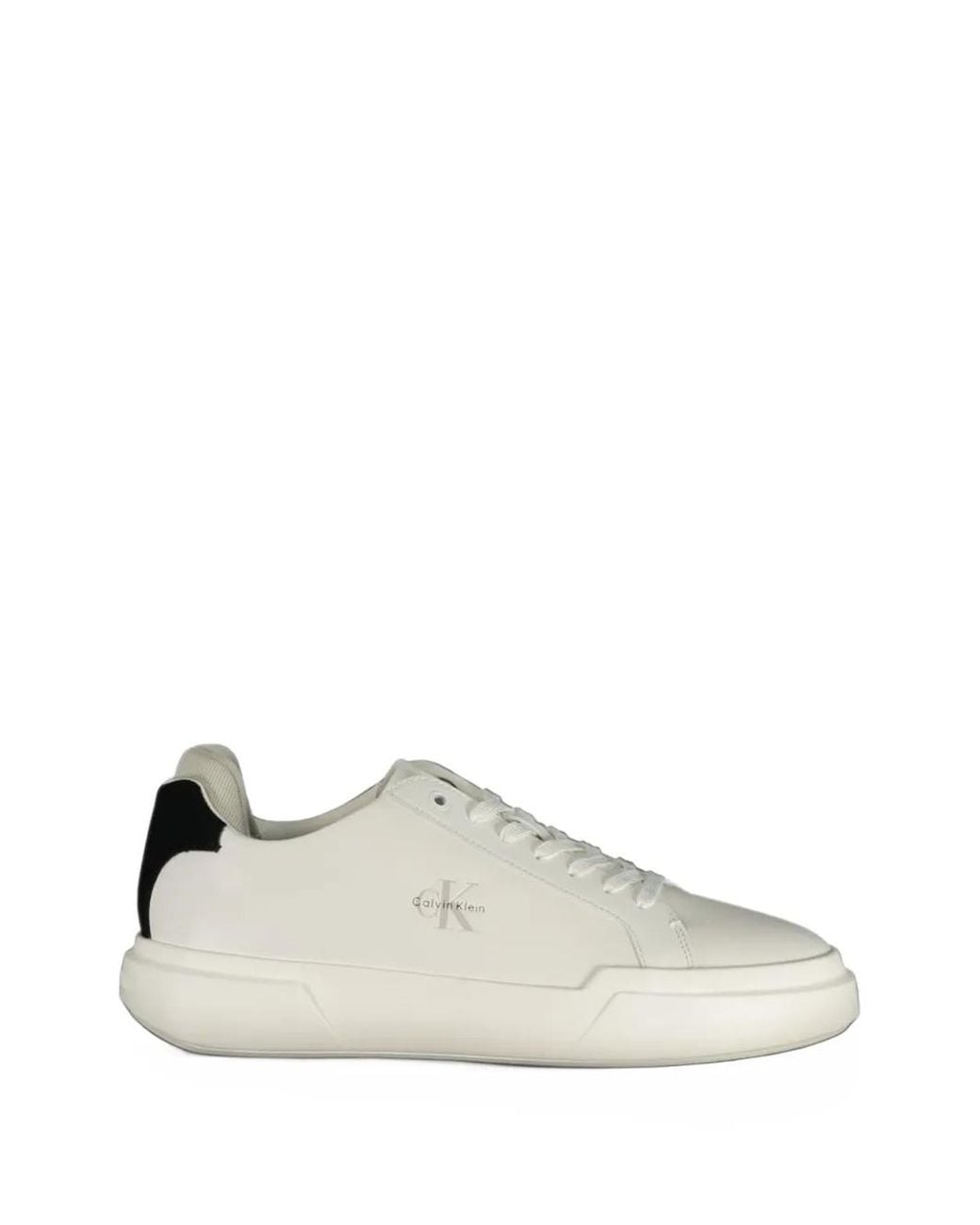 Calvin Klein White Logo-Print Chunky-Sole Sneakers for men