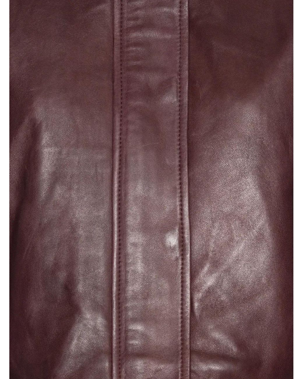 ROTATE BIRGER CHRISTENSEN Purple Boxy Square Leather Jacket