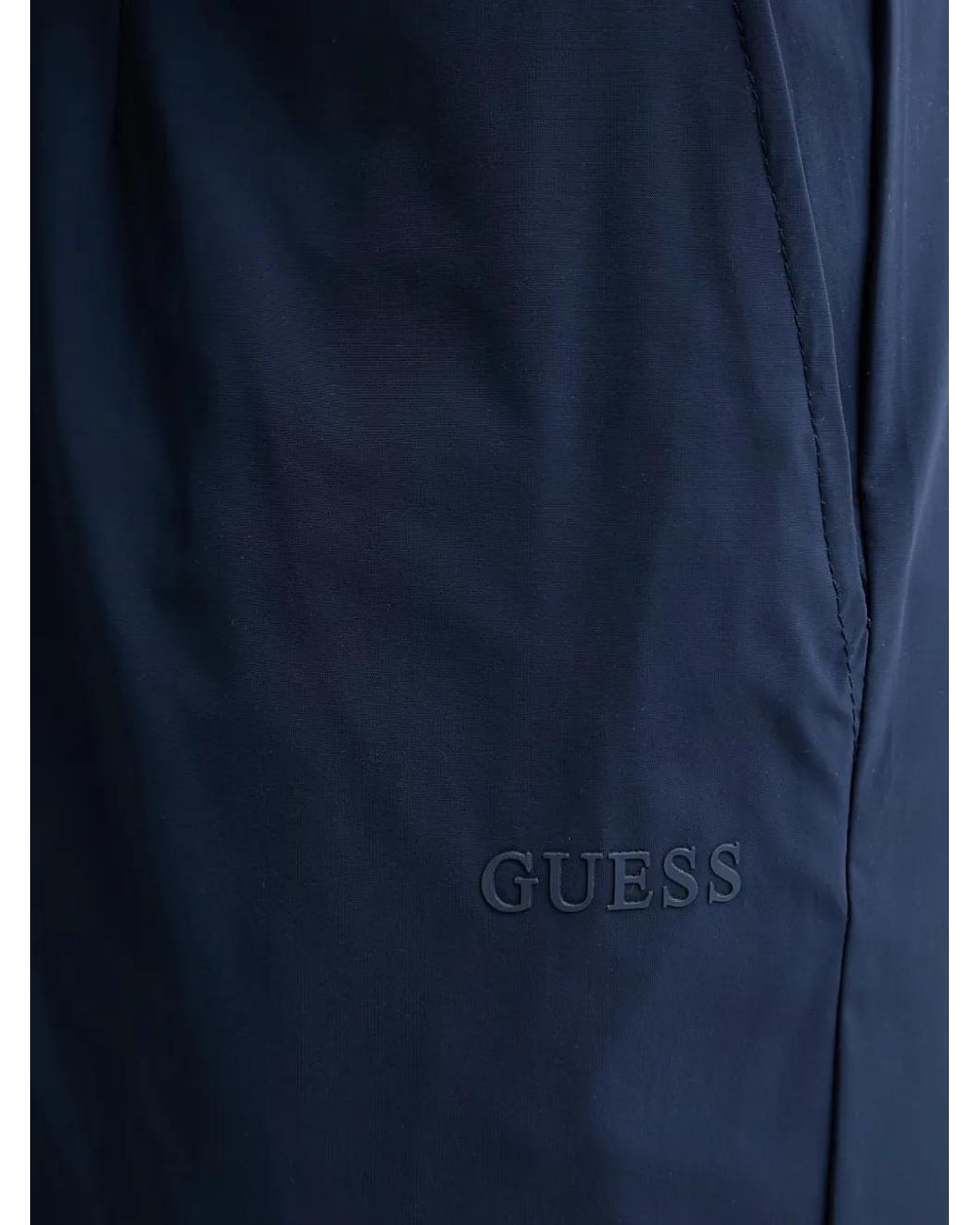 Guess Blue Logo-Print Tailored Shorts for men