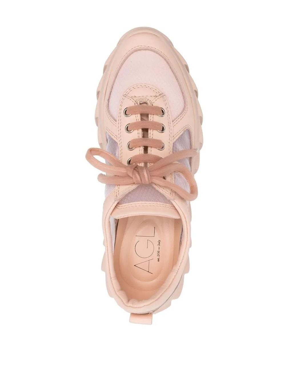Agl Attilio Giusti Leombruni Pink Blondie Grid Platform Sneakers