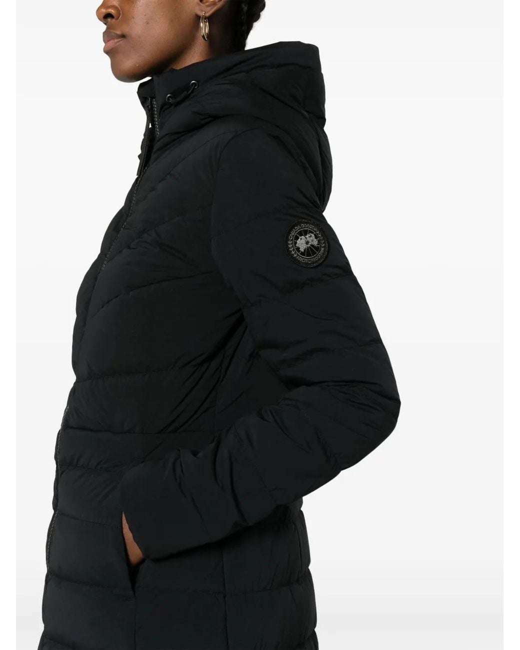 Canada Goose Black Clair Hooded Puffer Coat