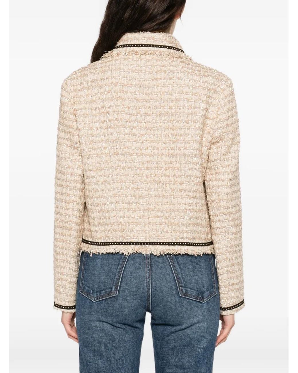 Karl Lagerfeld Natural Veste À Bords Effilés