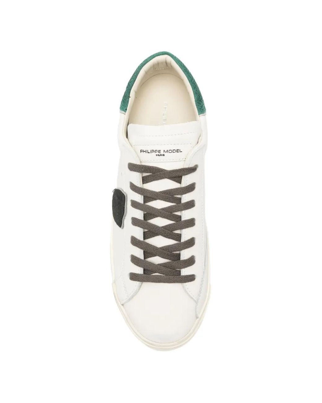Baskets À Effet Usé Et Patch Logo Philippe Model pour homme en coloris White