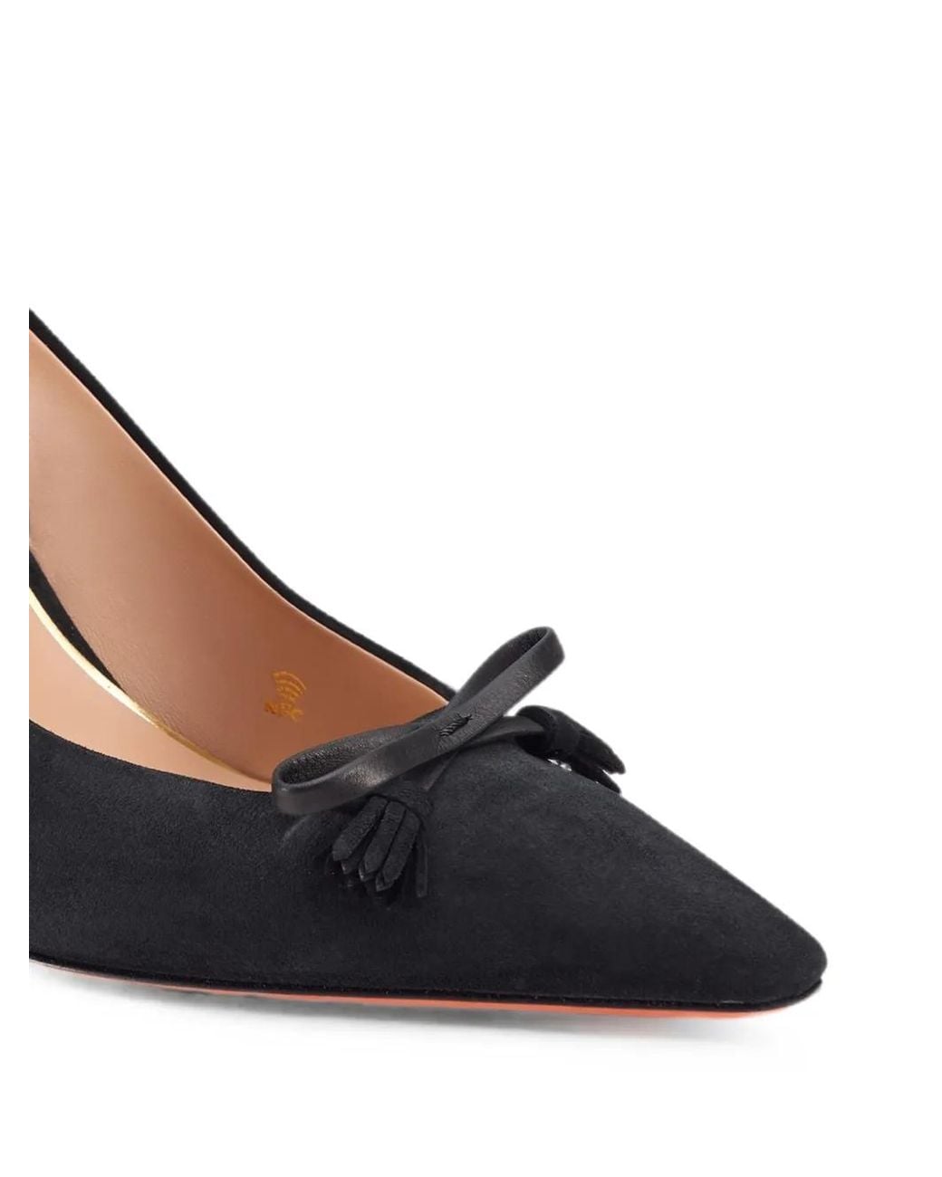 Santoni Black Adri Slingback Pumps