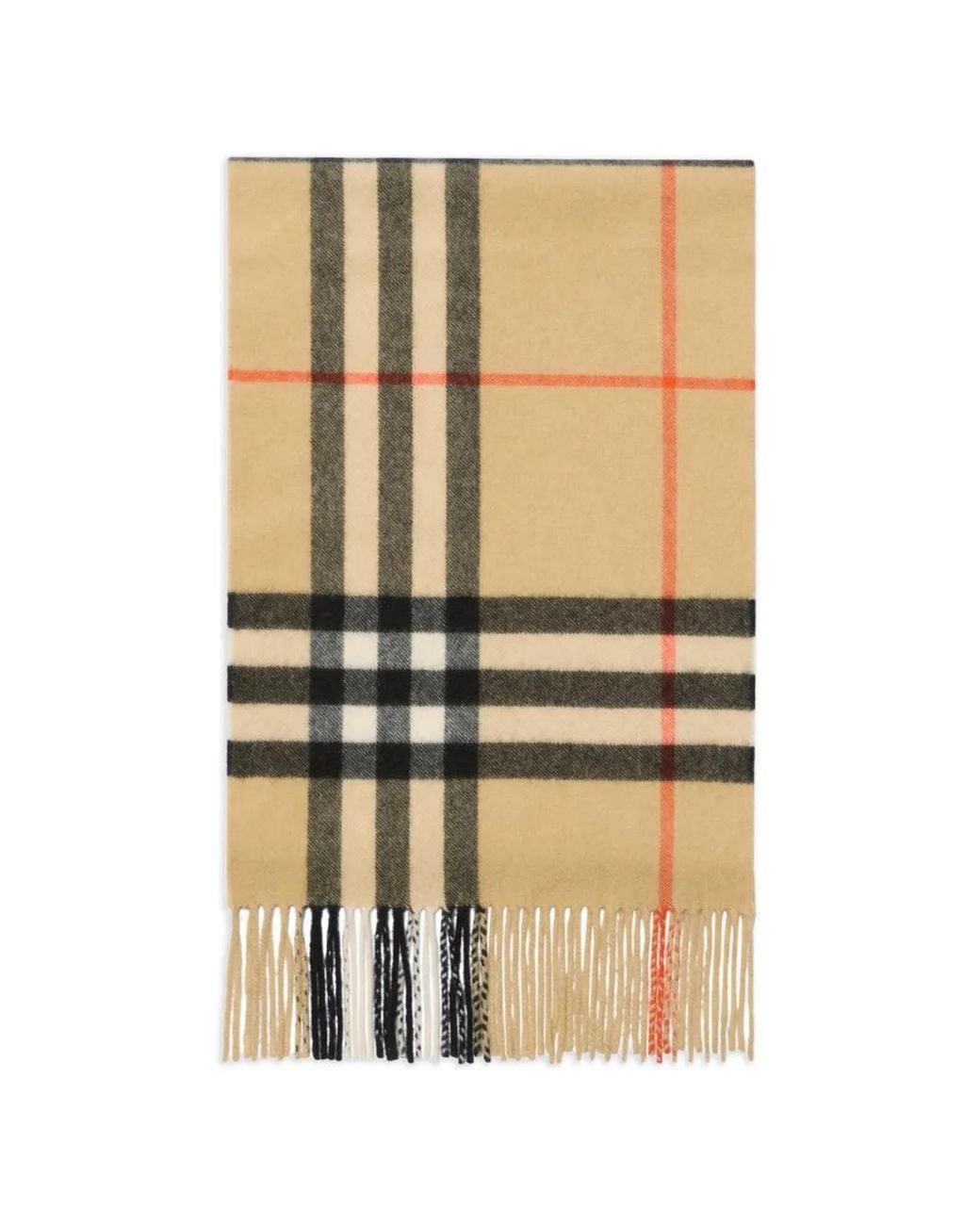 Burberry Natural Crystal Gradient Check Cashmere Scarf