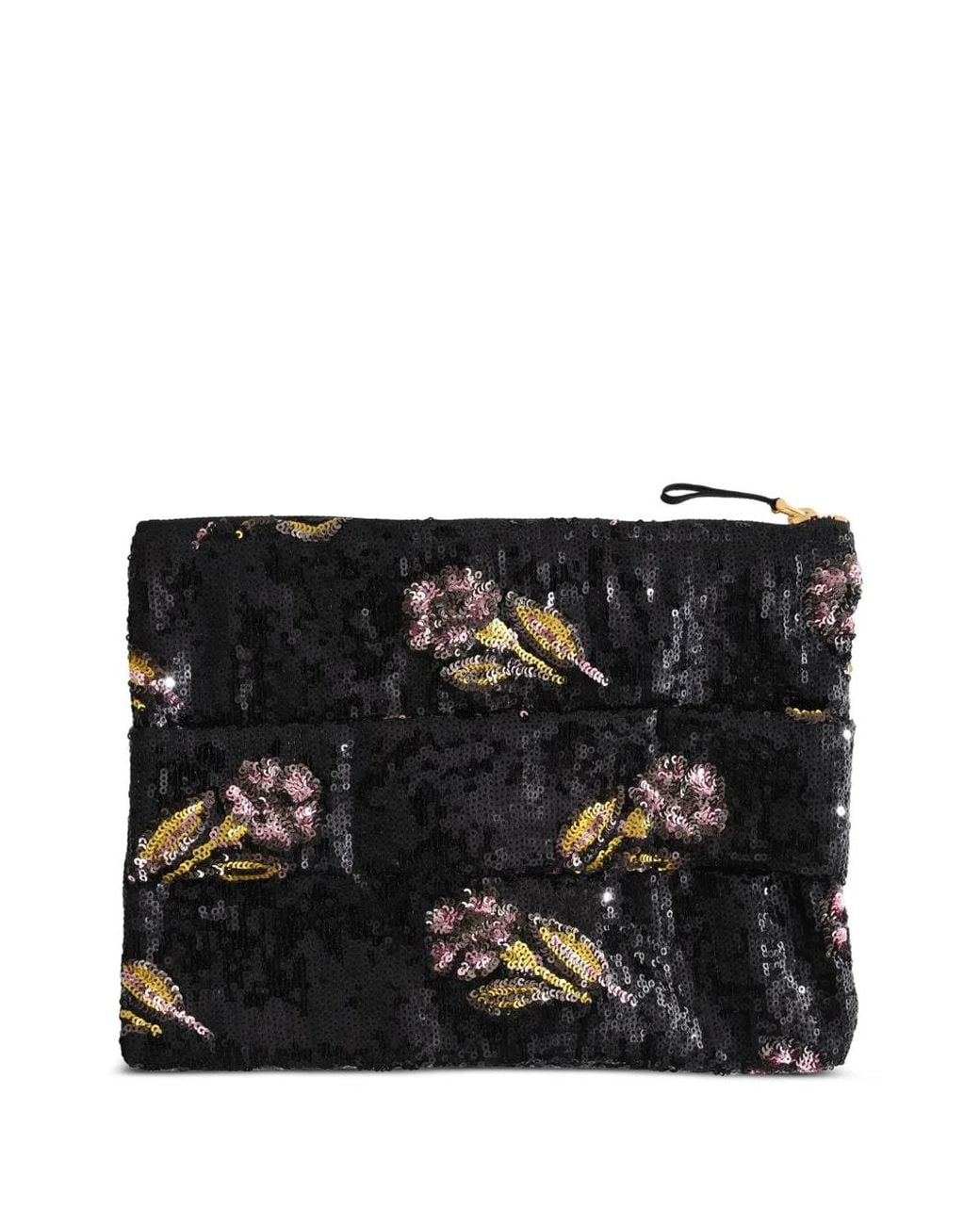LaDoubleJ Black Ruffle Pochette