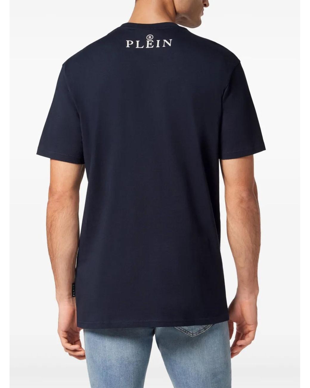 Philipp Plein Blue Round Neck T-Shirt for men
