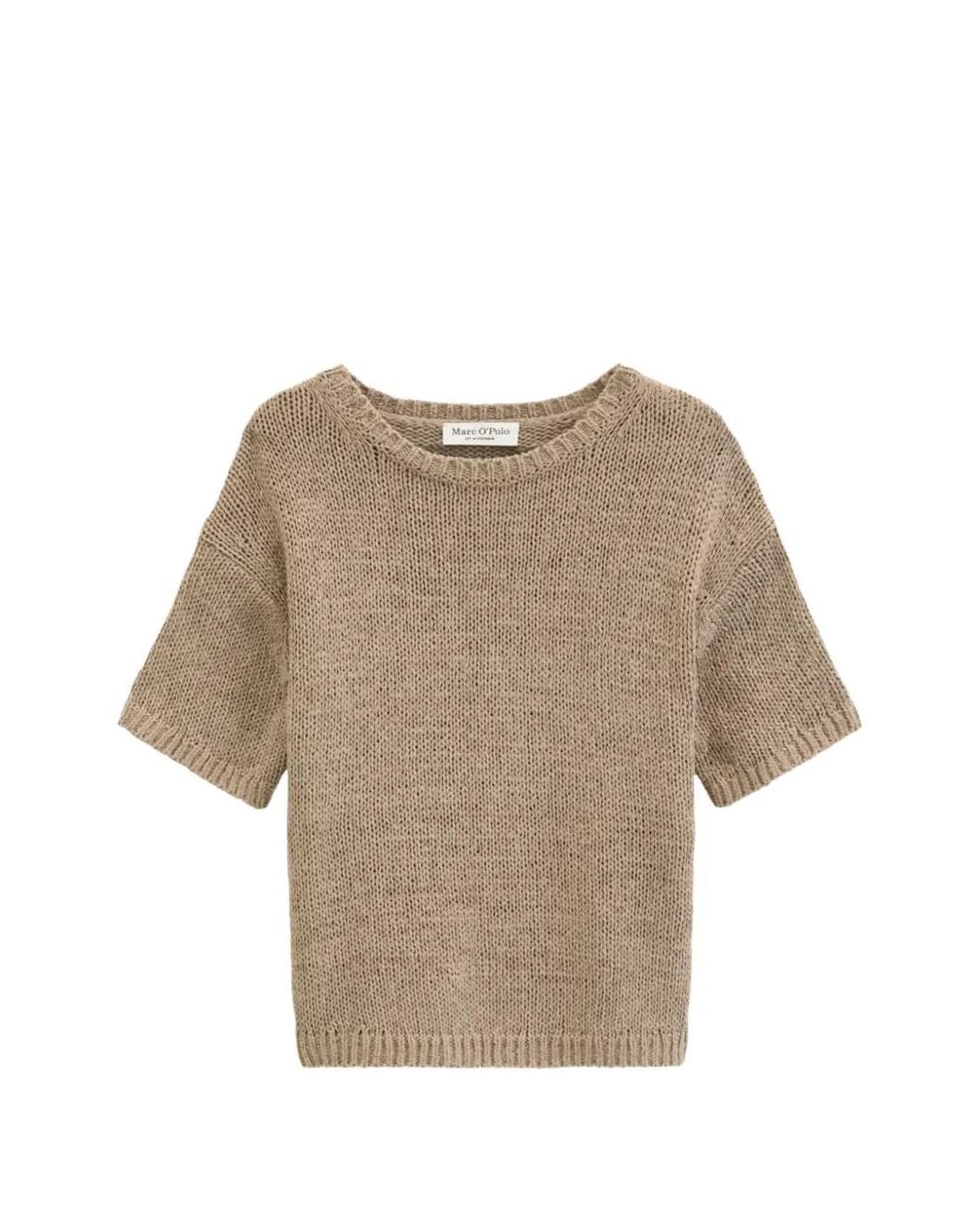 Marc O' Polo Natural Short-Sleeve Knit Sweater