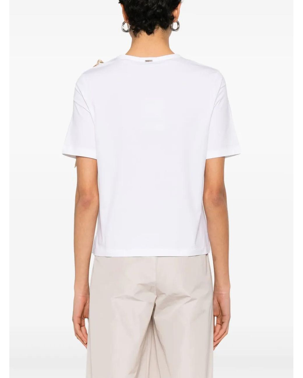 Herno White Lightweight-Jersey T-Shirt