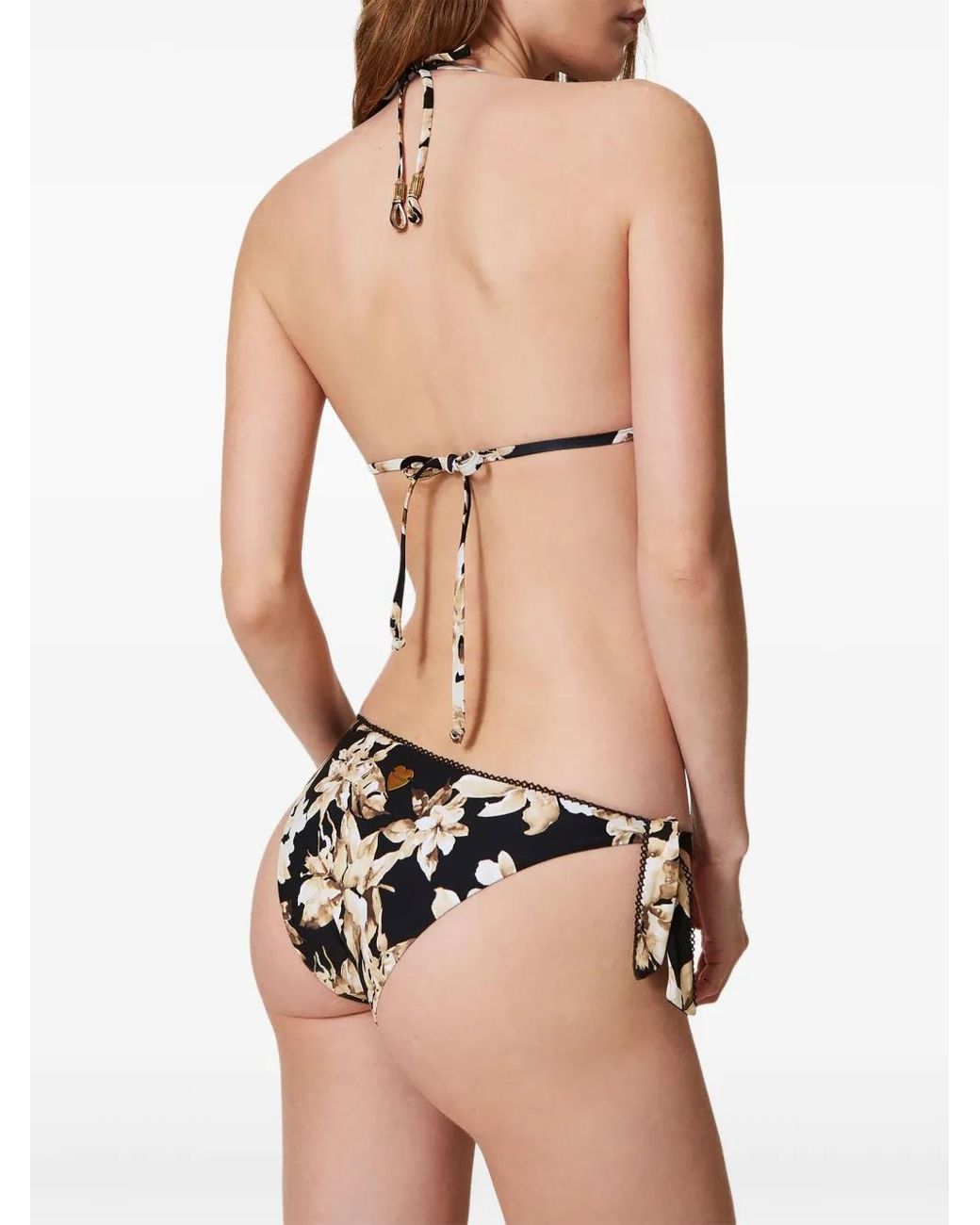 Top De Bikini Estampado Twinset de color Natural