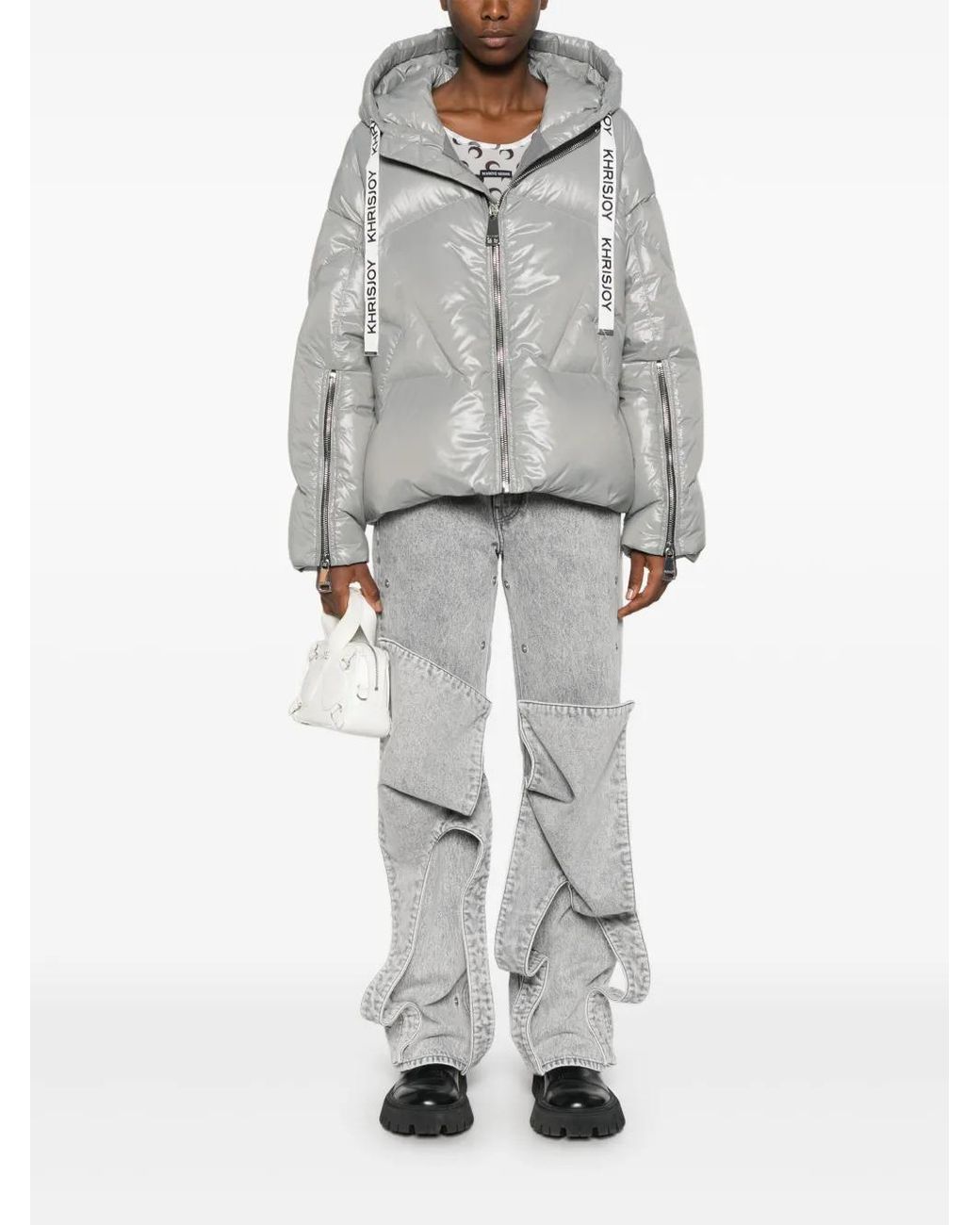 Khrisjoy Gray Quilted Puffer Jacket