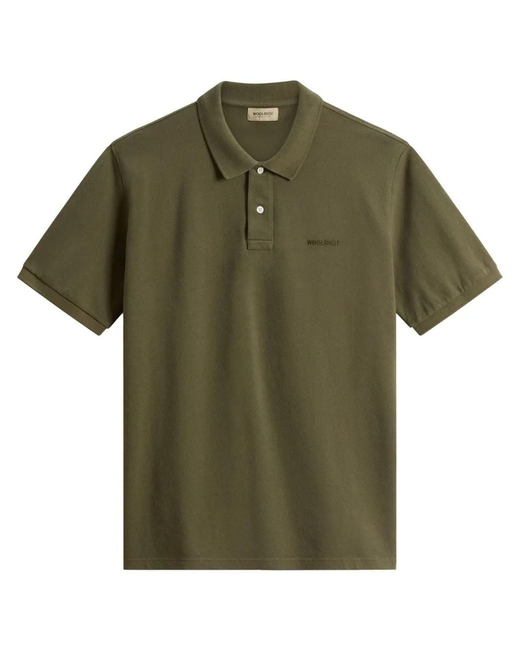 Woolrich Green Cotton Polo Shirt for men