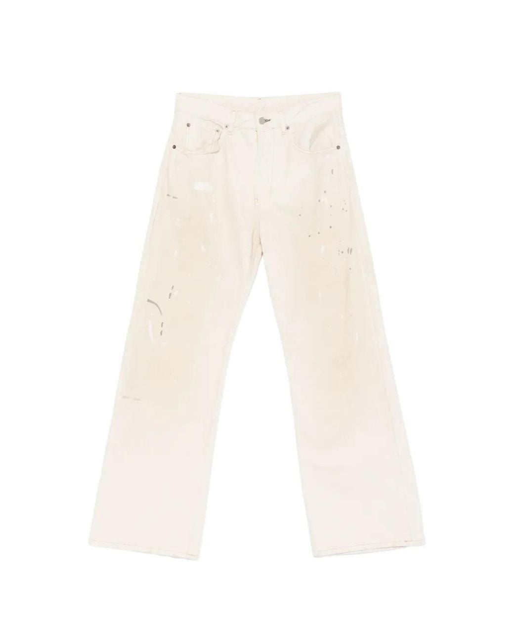 Acne White Logo-Patch Jeans for men